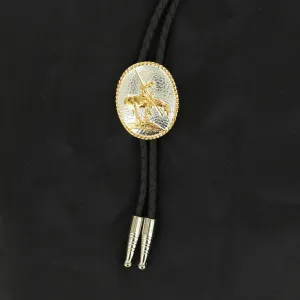 Silver/Gold End of Trail Bolo Tie