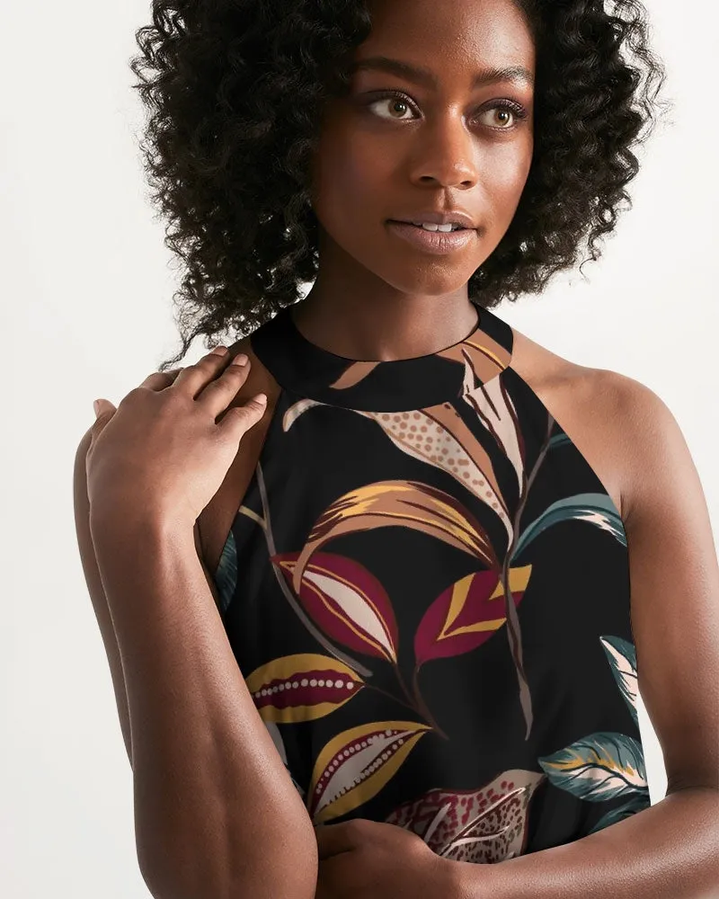 SMF Blossom Feminine Halter Dress