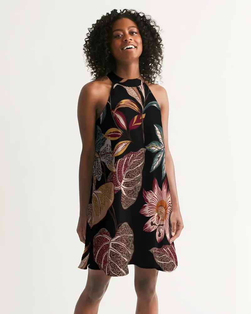 SMF Blossom Feminine Halter Dress
