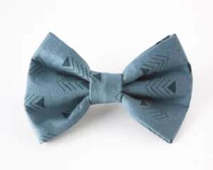 Smoky Blue Arrows Dog Bow Tie