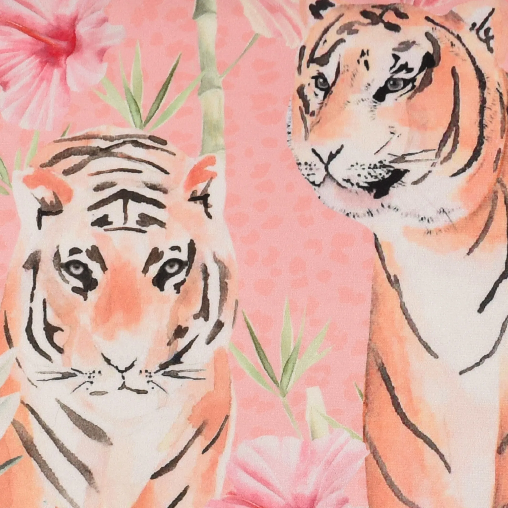 Soiree Tropical Leopard Cushion - Coral/Camel