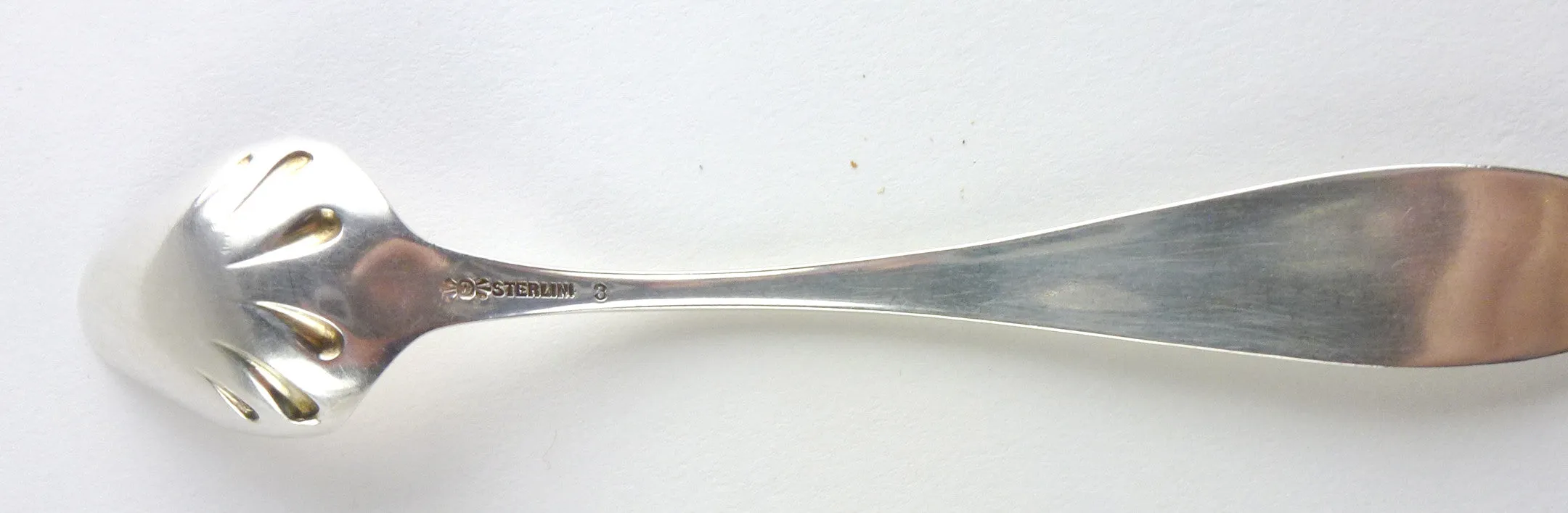 SOLD Harlequin Set of Six Sterling and Gold-Wash Grapefruit Spoons by Whiting