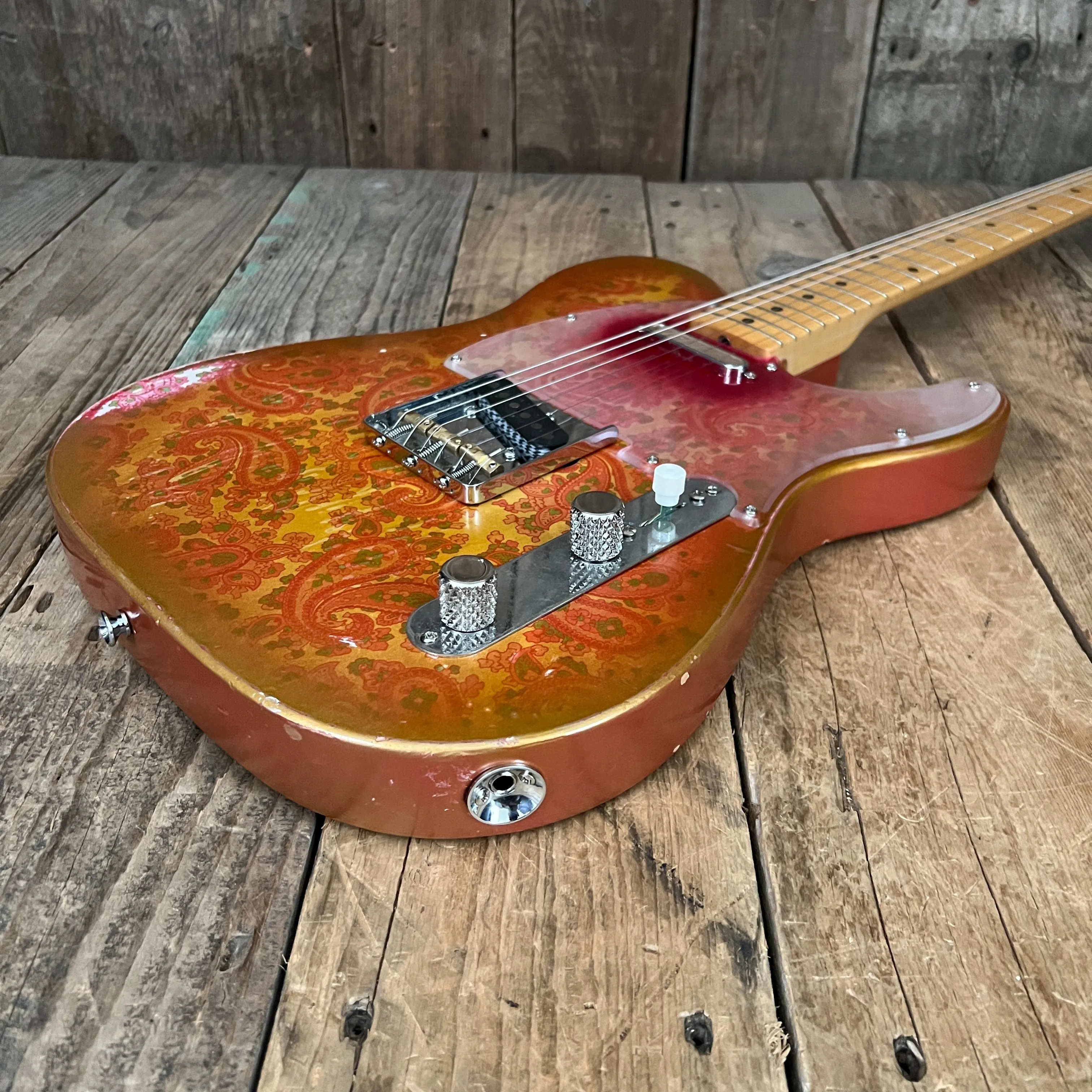 SOLD - Squier Gold Paisley Partscaster 1985 Telecaster