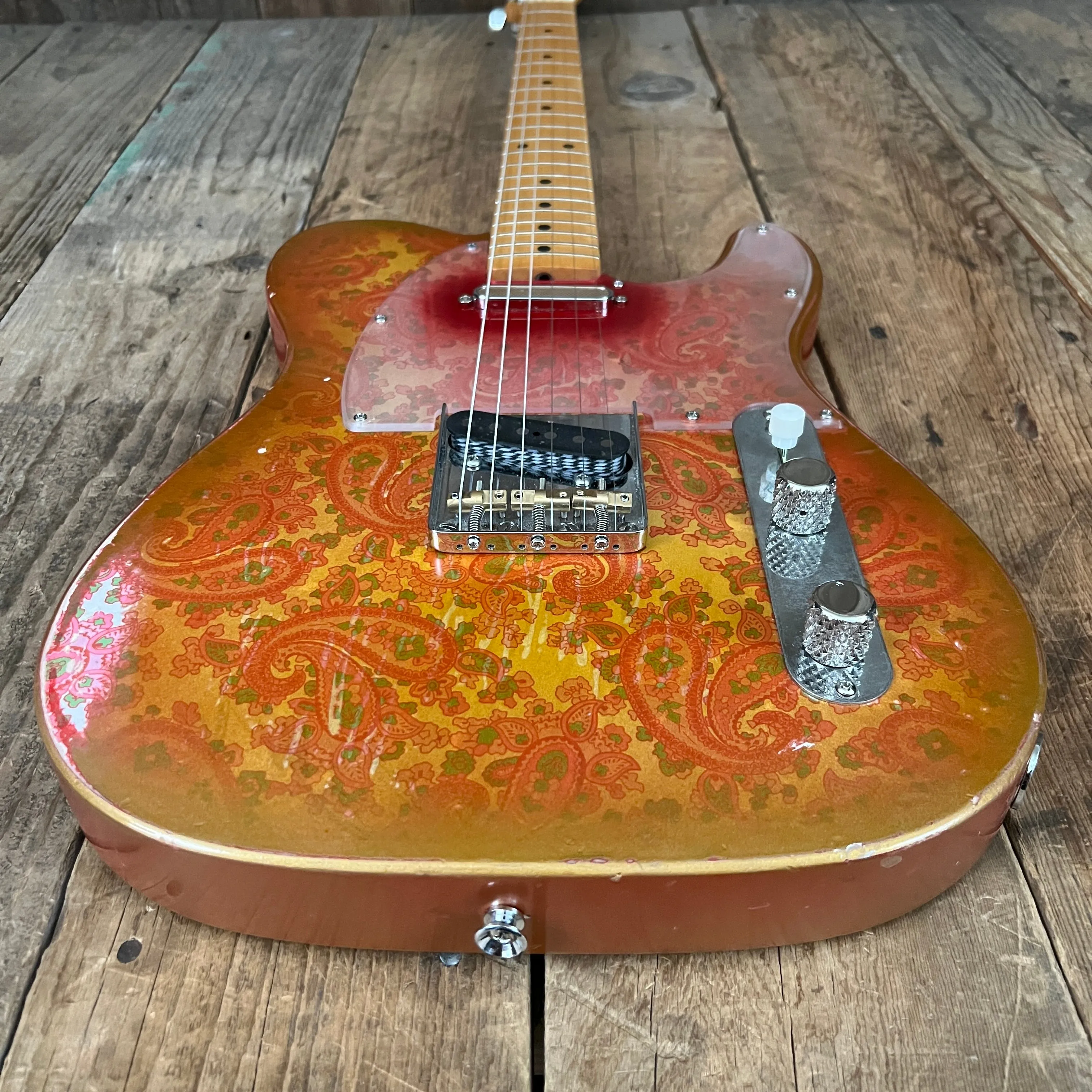 SOLD - Squier Gold Paisley Partscaster 1985 Telecaster