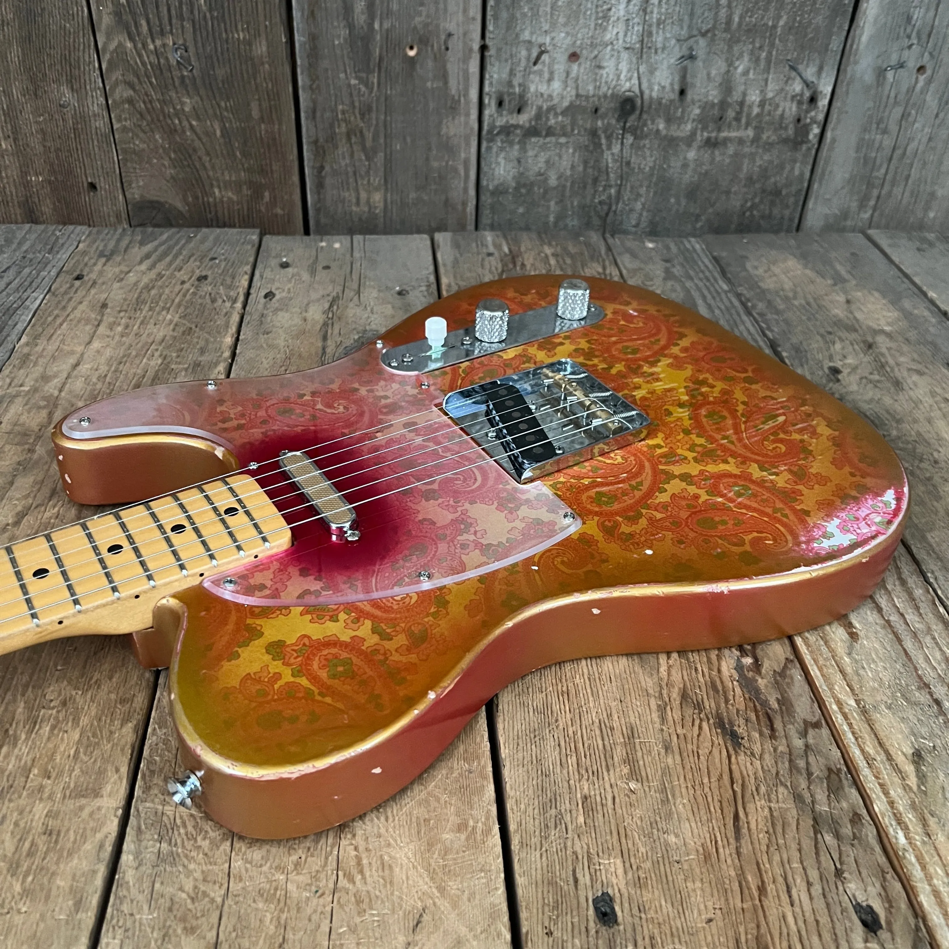 SOLD - Squier Gold Paisley Partscaster 1985 Telecaster