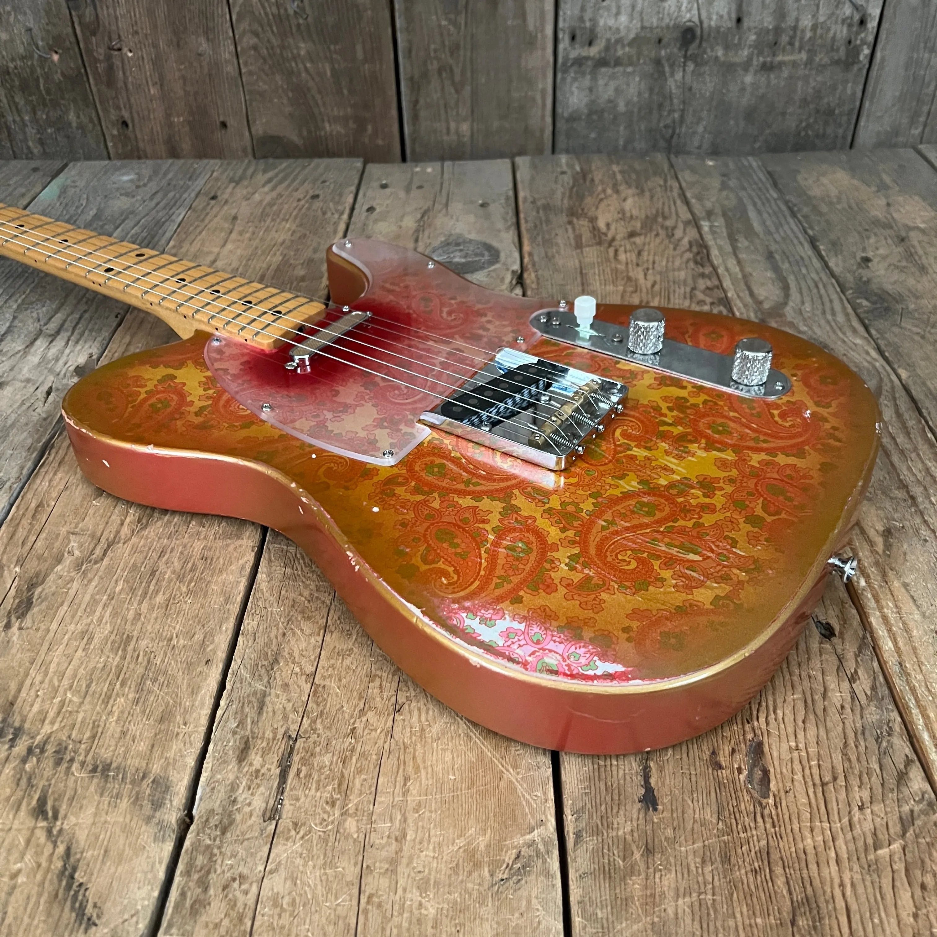 SOLD - Squier Gold Paisley Partscaster 1985 Telecaster