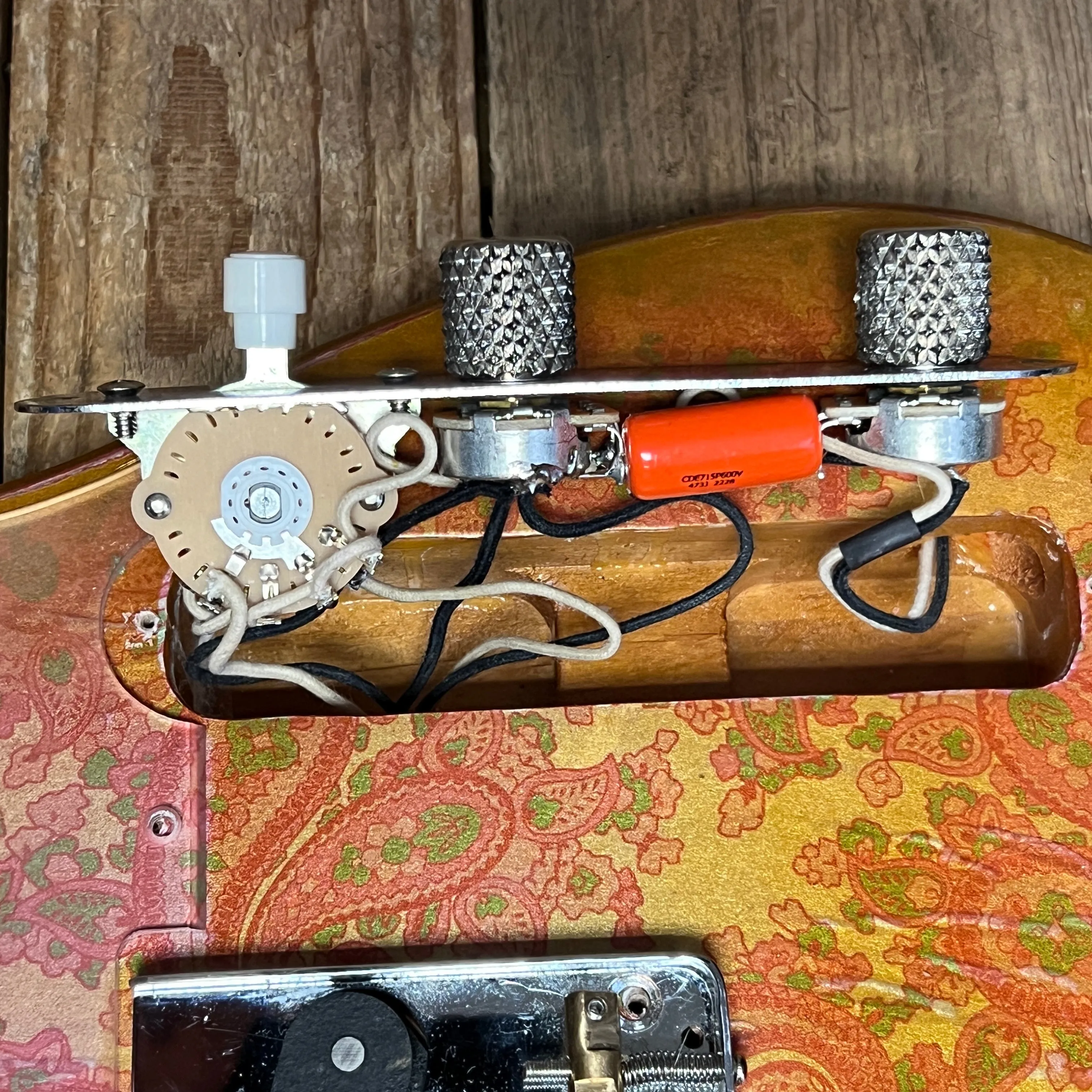 SOLD - Squier Gold Paisley Partscaster 1985 Telecaster