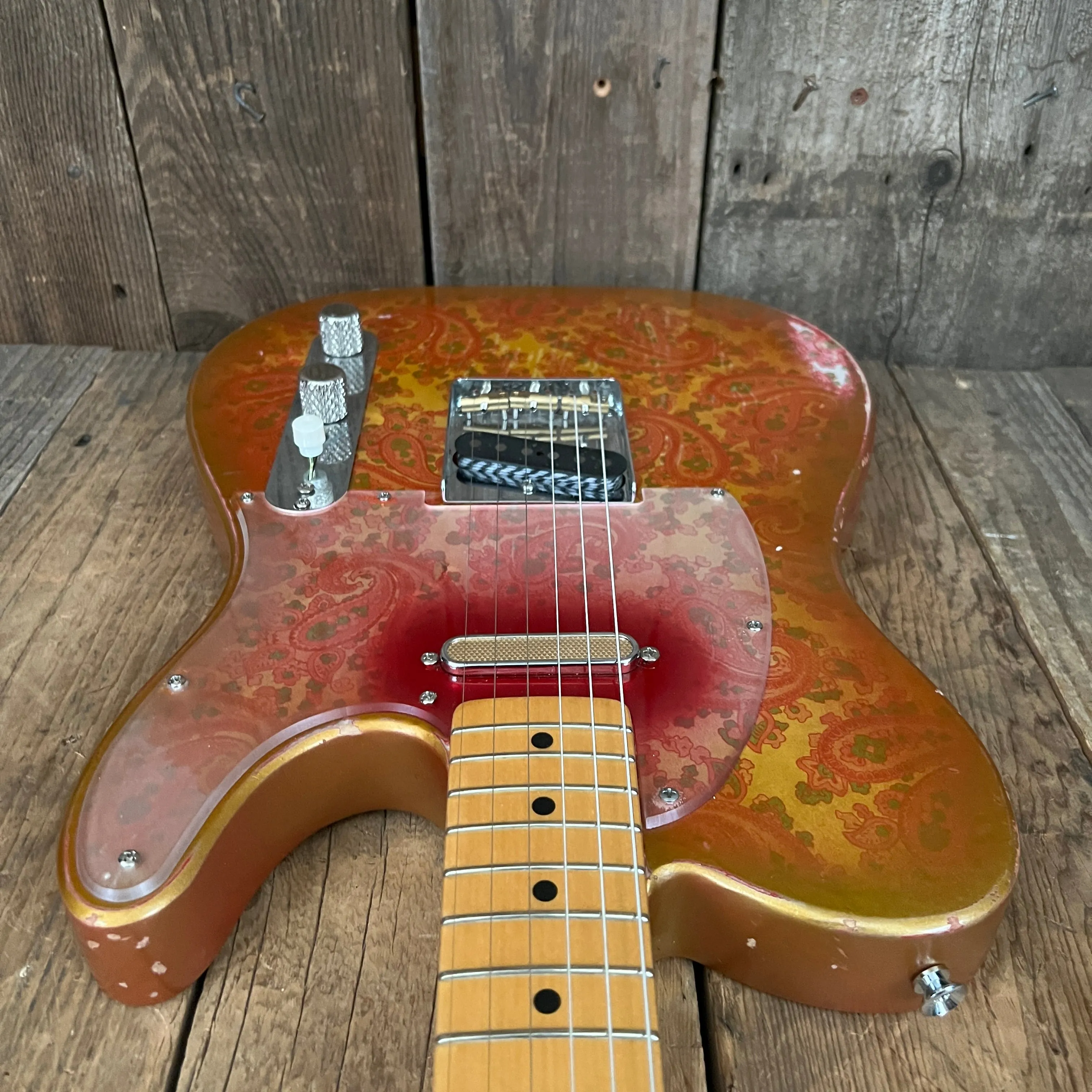 SOLD - Squier Gold Paisley Partscaster 1985 Telecaster