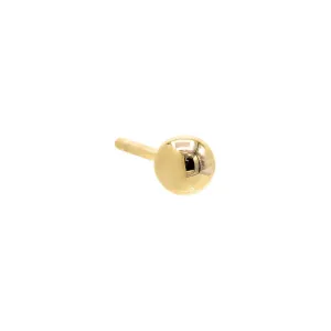 Solid Ball Stud Earring 14K
