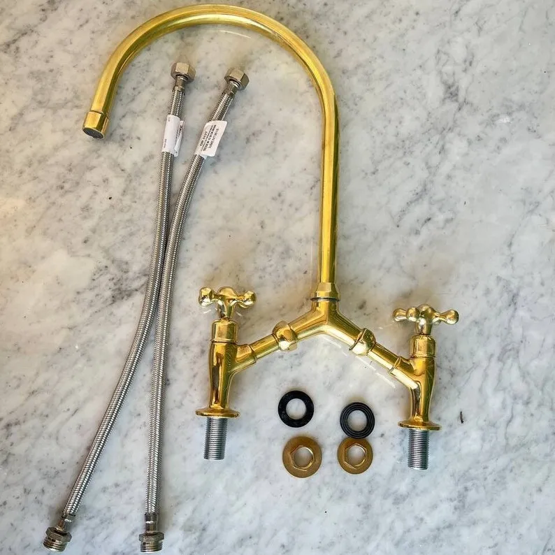 Solid Brass Kitchen Faucets, Moroccan Handmade