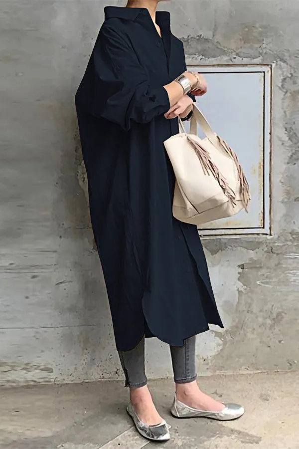 Solid Color Long Sleeve Shirt