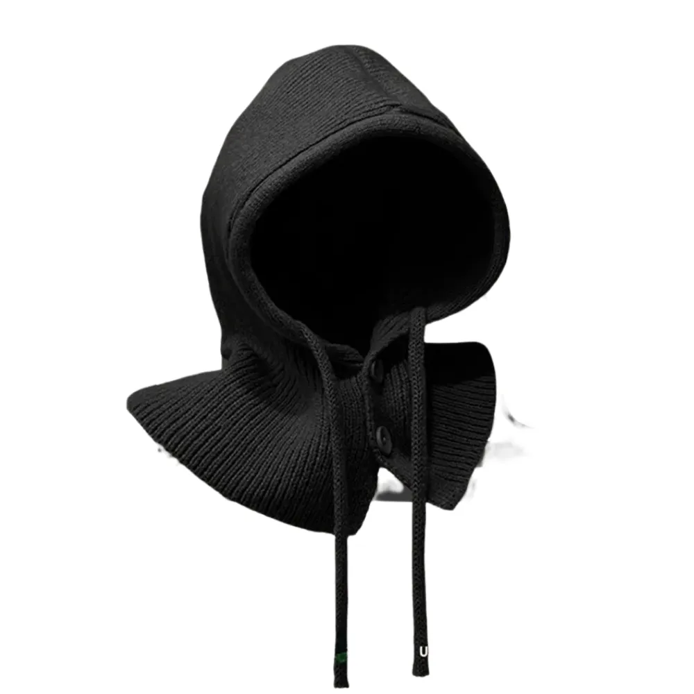 Solid Color Scarf Knitted Hat