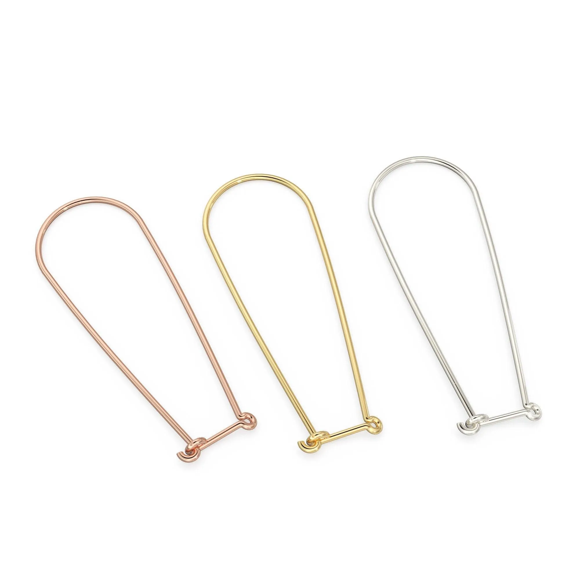 Solid Gold 14k 18k Dangle 21 gauge 14mm Earwire Gold Findings