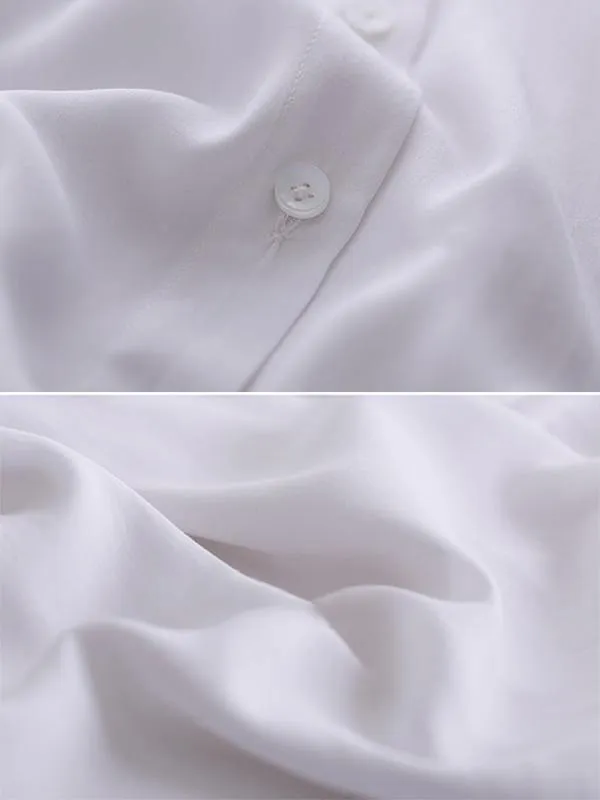 Solid Lapel Long Shirt Dress