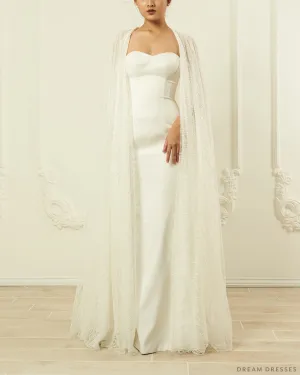 Sparkling Bridal Cape (#ELIANA)