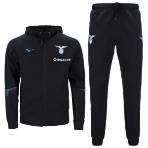 SS Lazio hooded cotton presentation tracksuit 2022/23 black - Mizuno