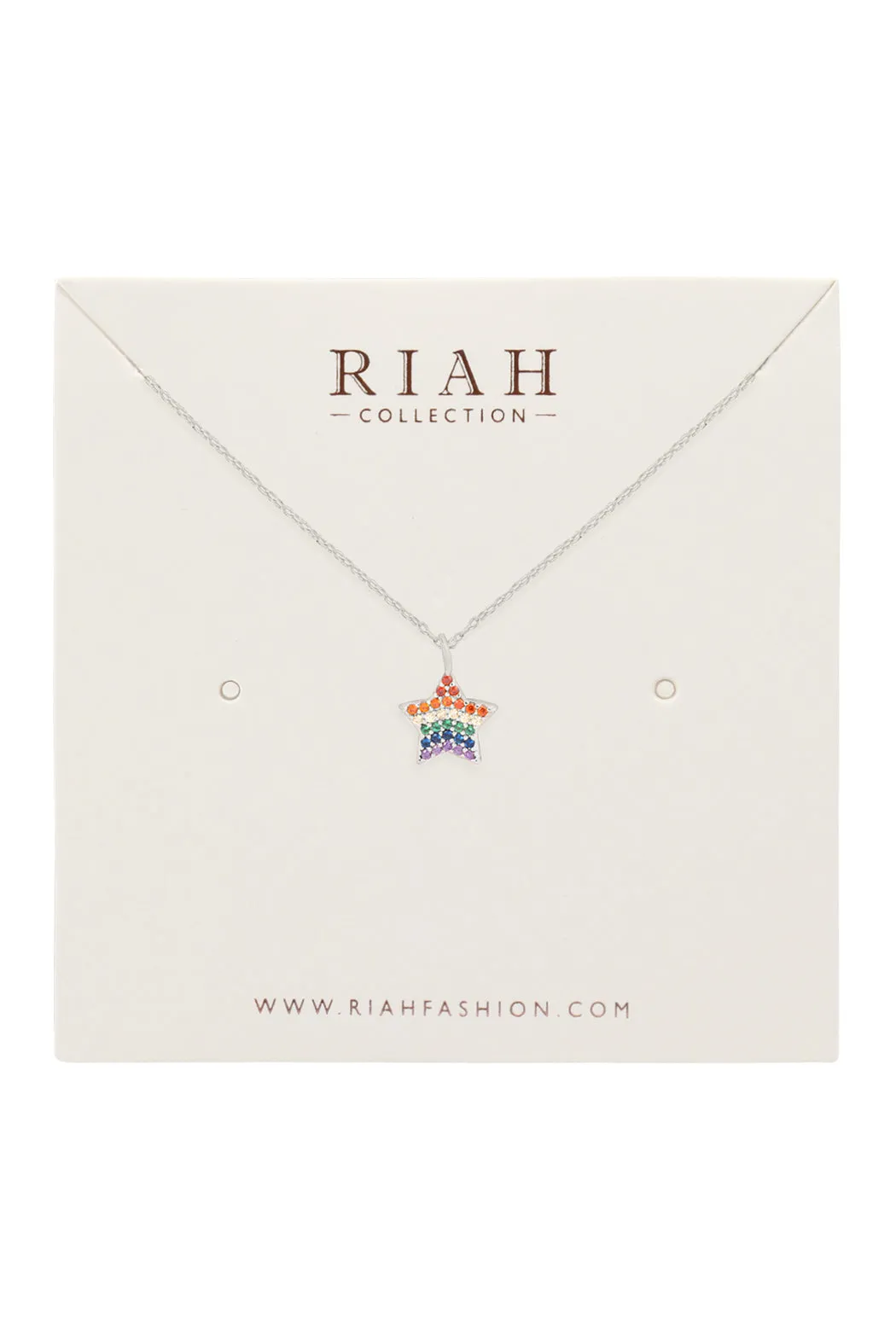 STAR ZIRCONIA PENDANT NECKLACE