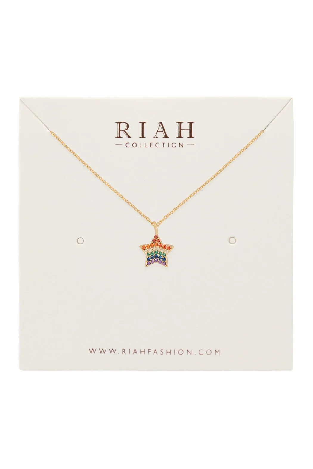 STAR ZIRCONIA PENDANT NECKLACE