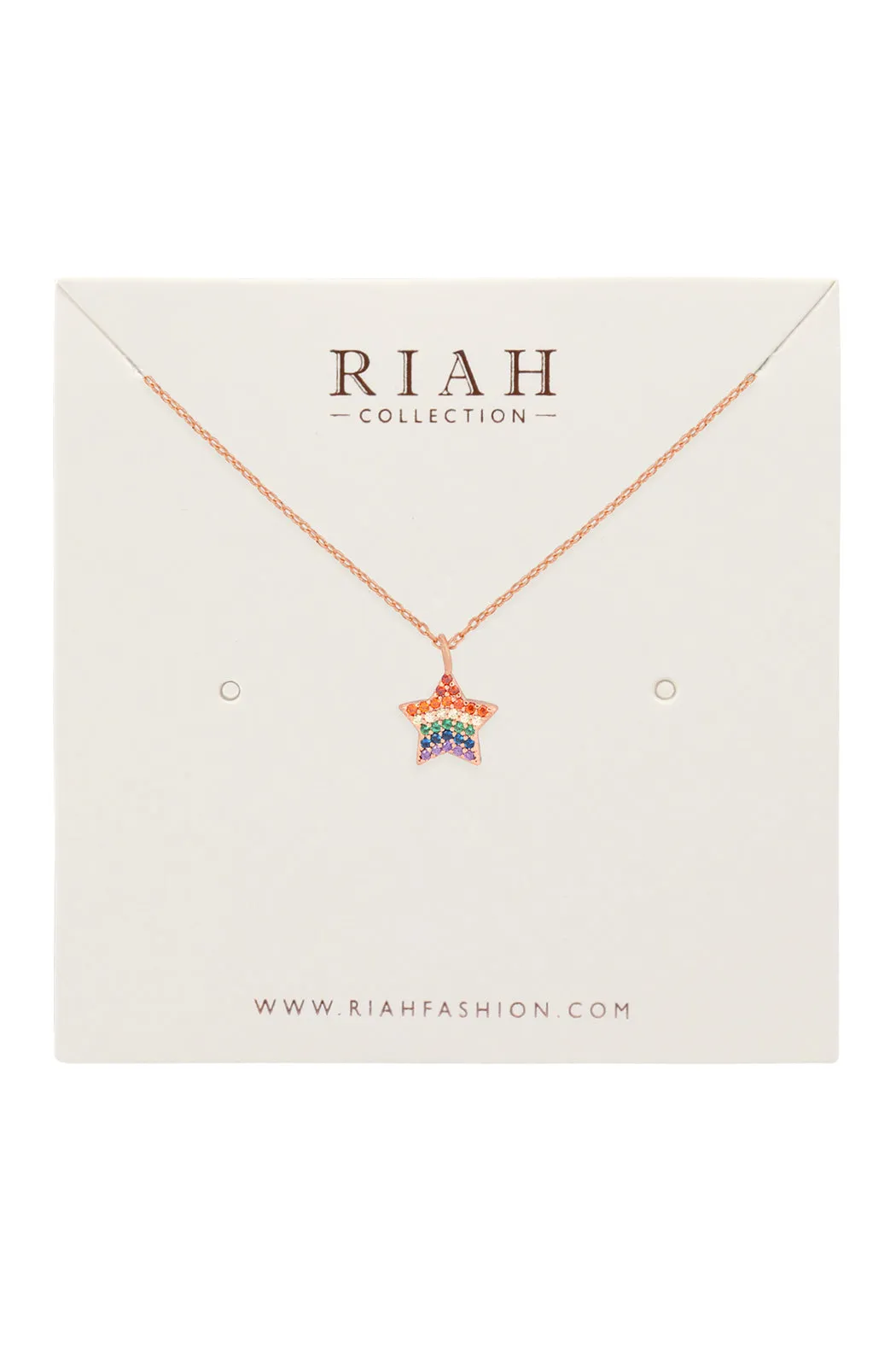 STAR ZIRCONIA PENDANT NECKLACE