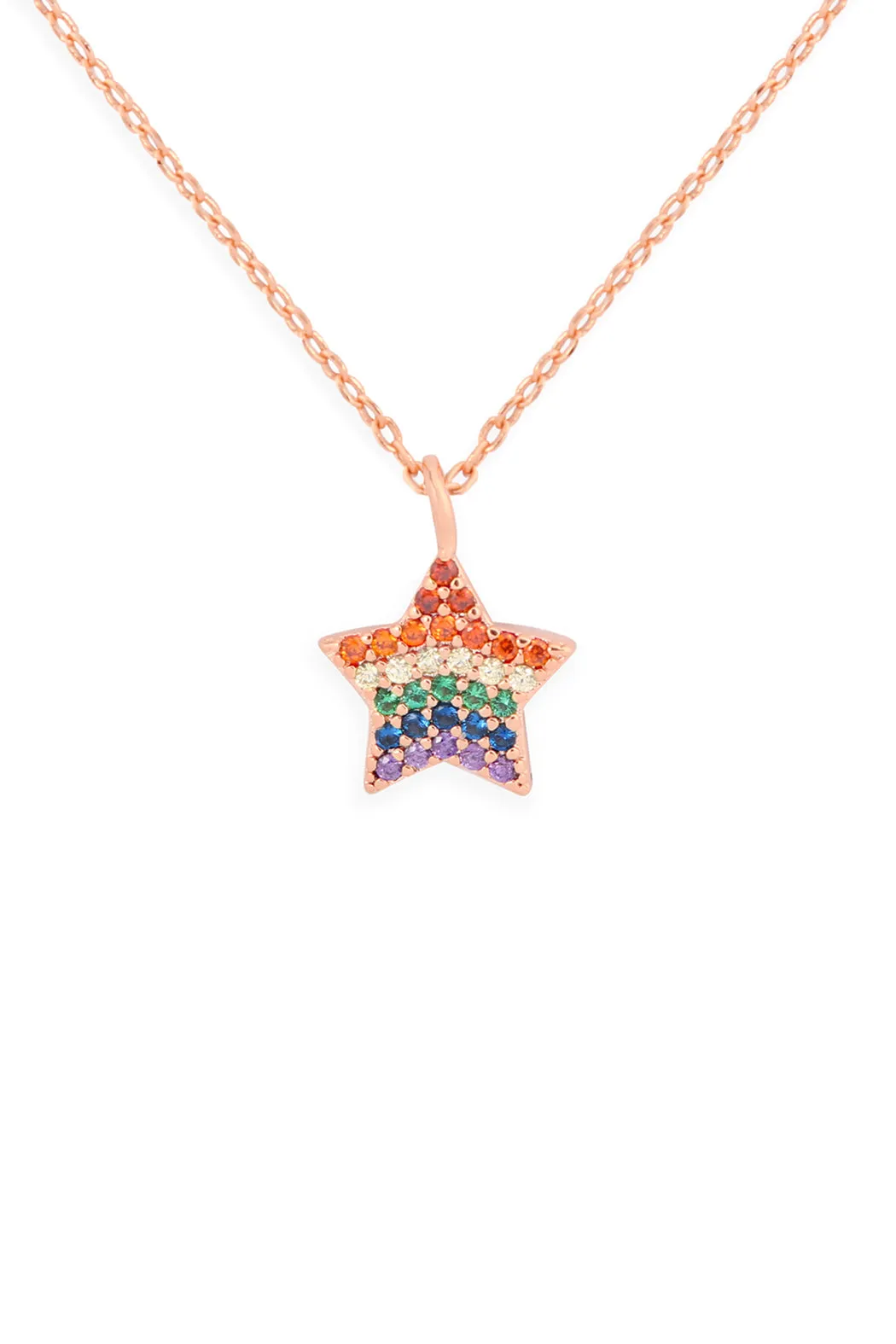 STAR ZIRCONIA PENDANT NECKLACE