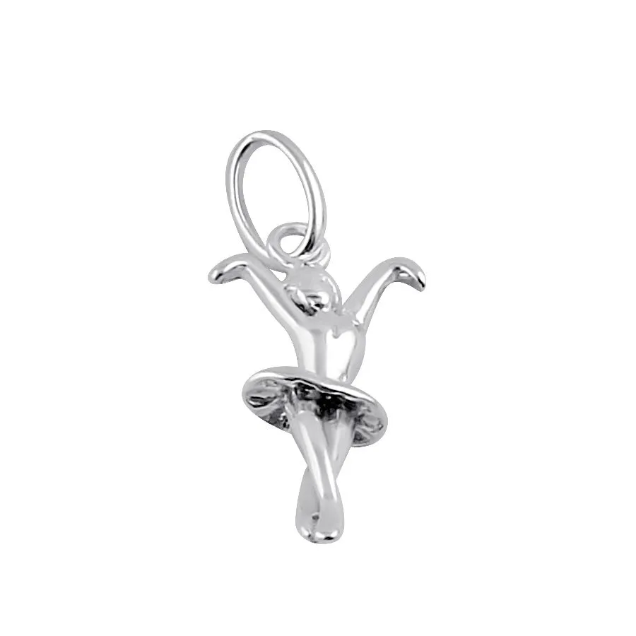 Sterling Silver Elegant Ballerina Pendant