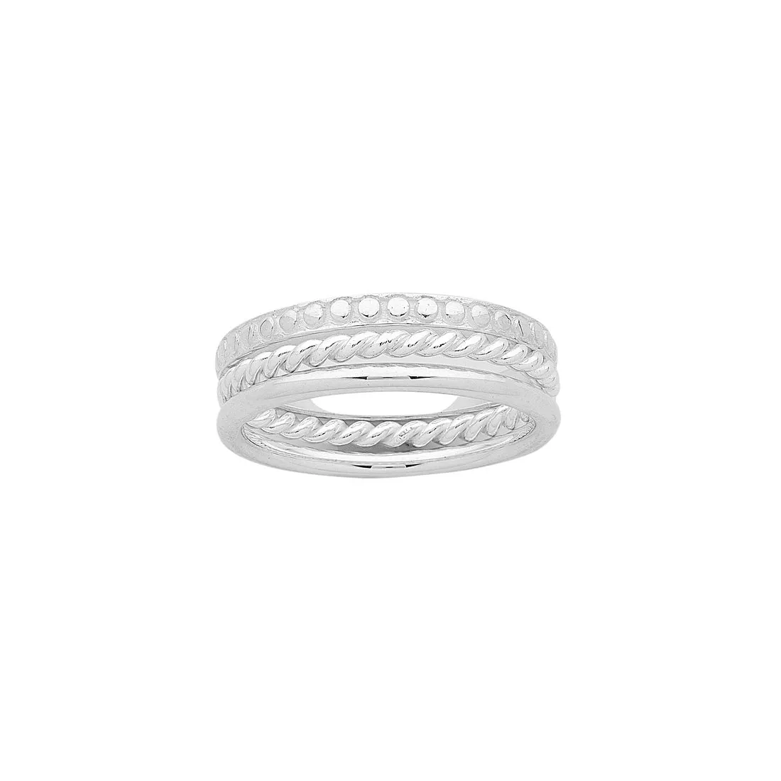 Sterling Silver Triple Banded Ring