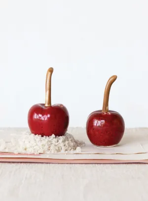 Stoneware Cherries Salt & Pepper