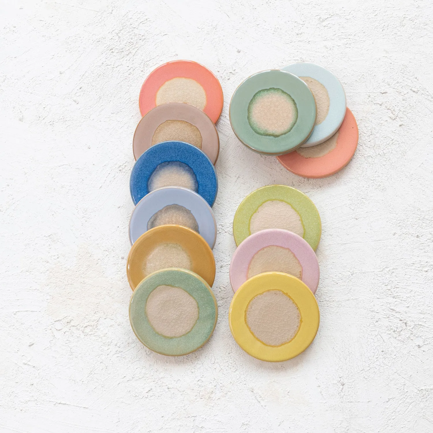 Stoneware Trivet, Reactive Glaze