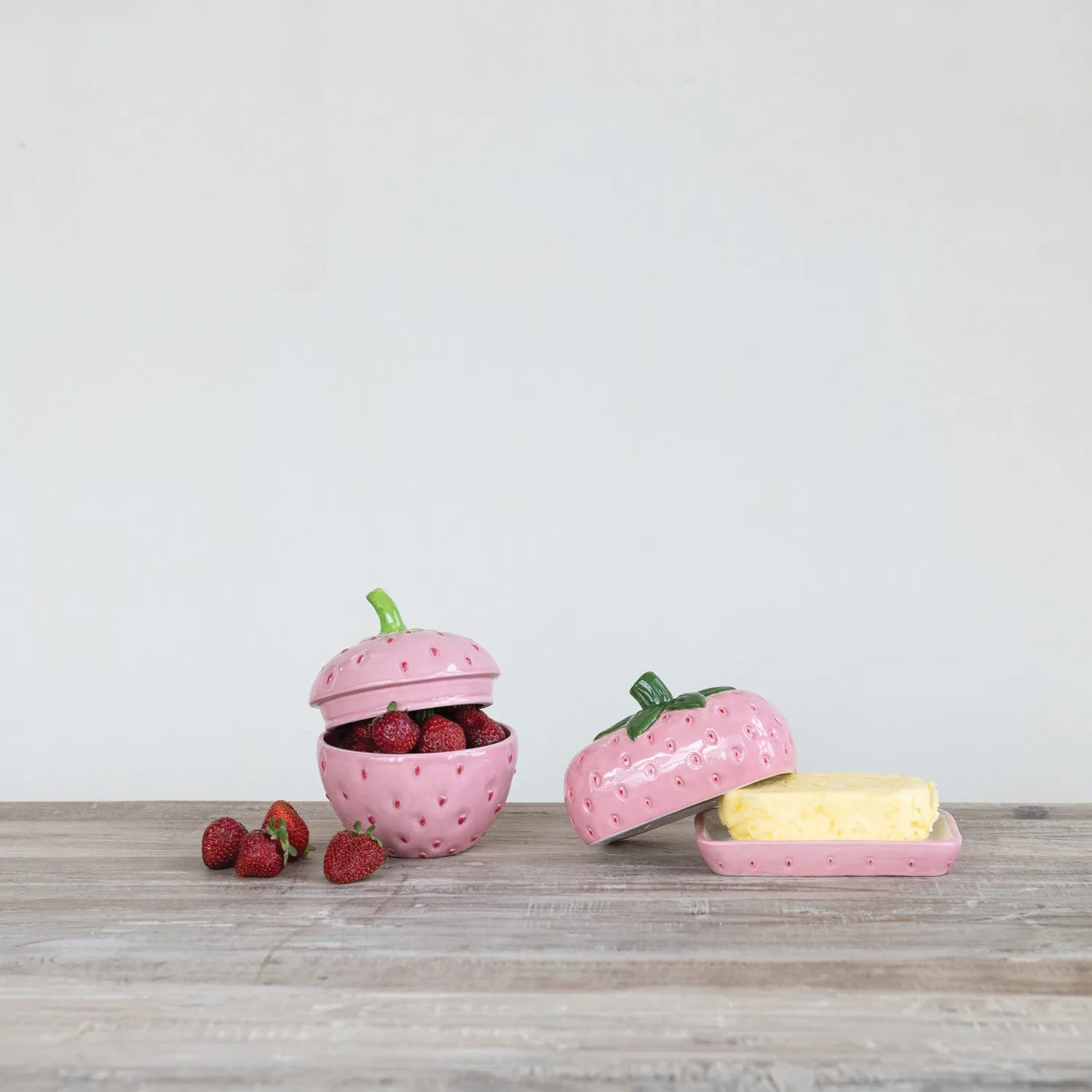 Strawberry Fields Ceramic Jar