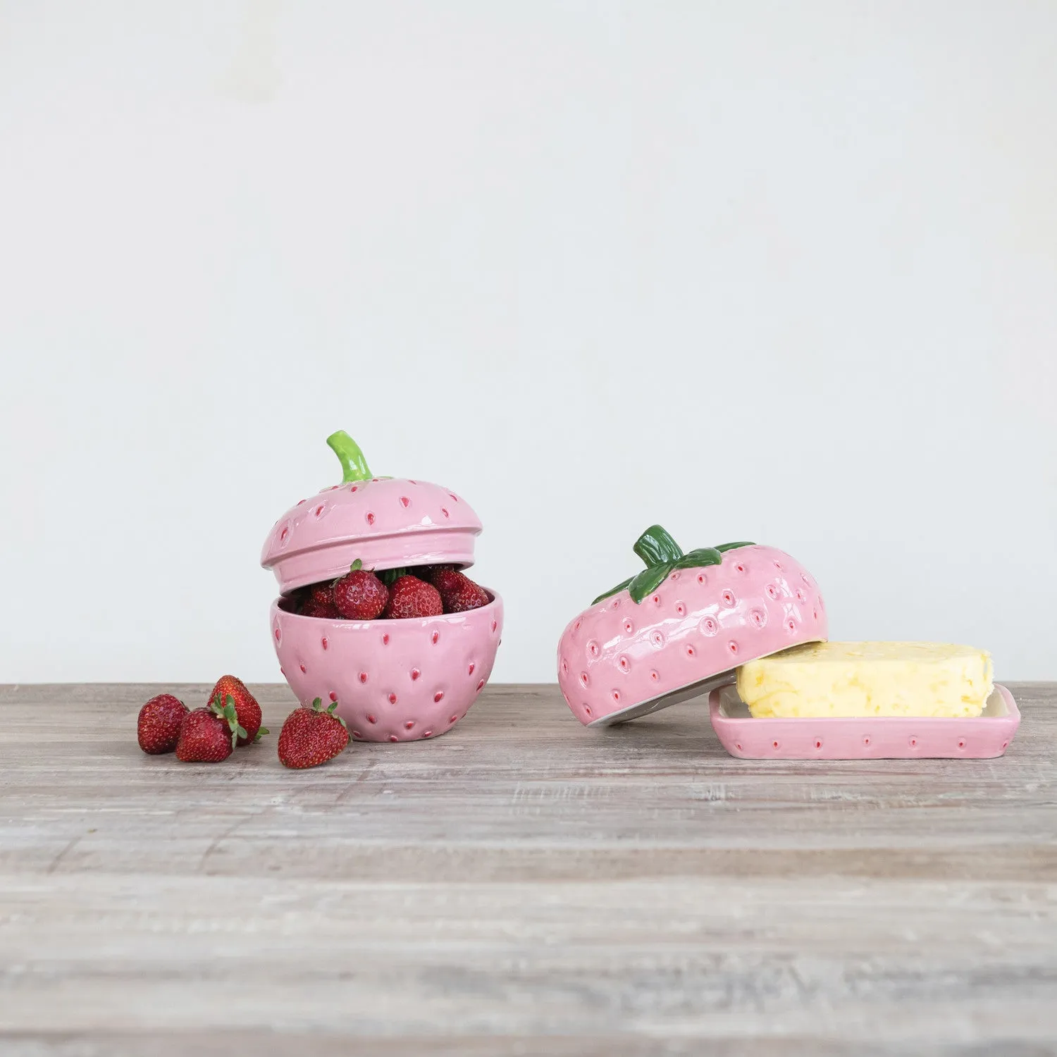 Strawberry Fields Ceramic Jar