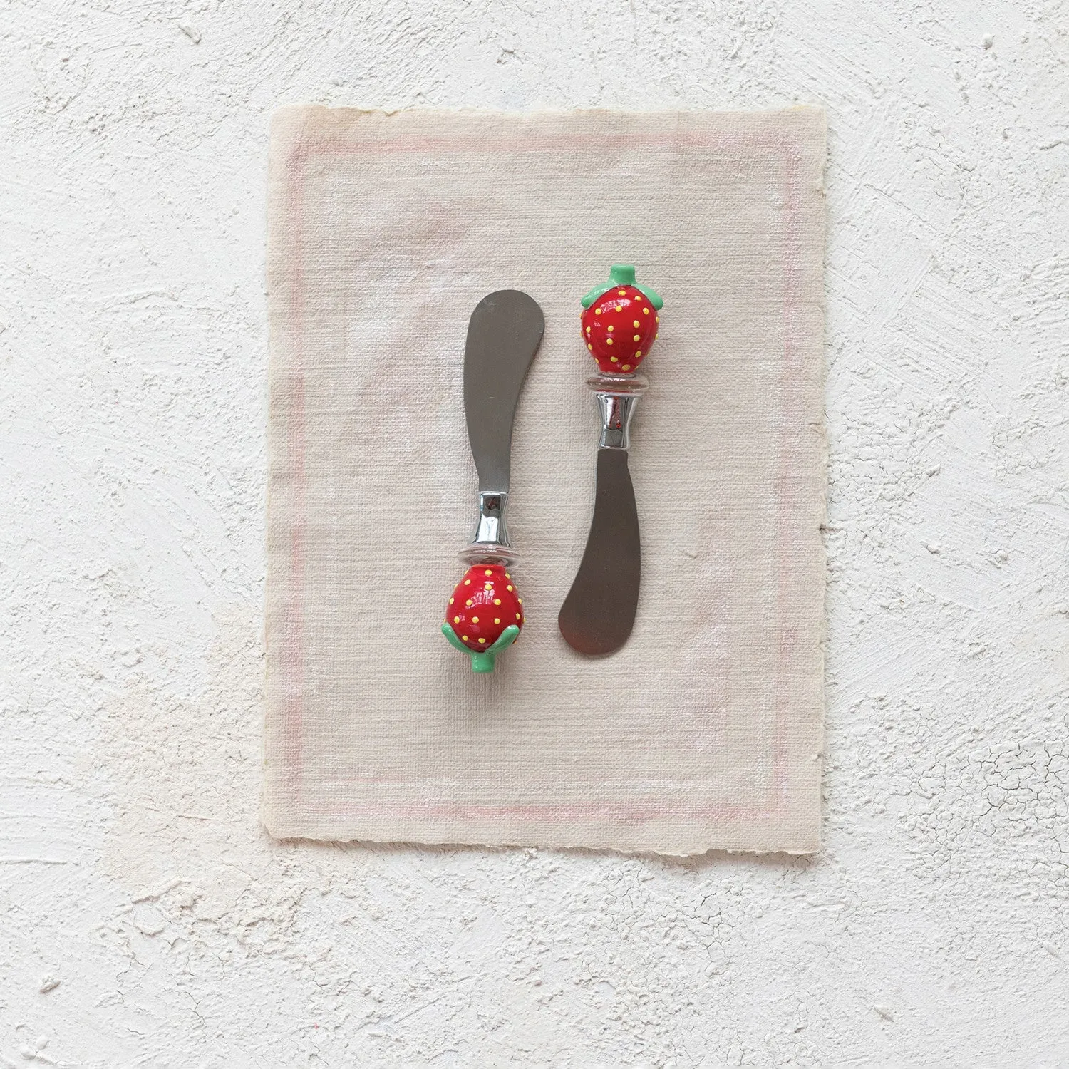 Strawberry Glass Canapé Knives