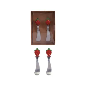 Strawberry Glass Canapé Knives