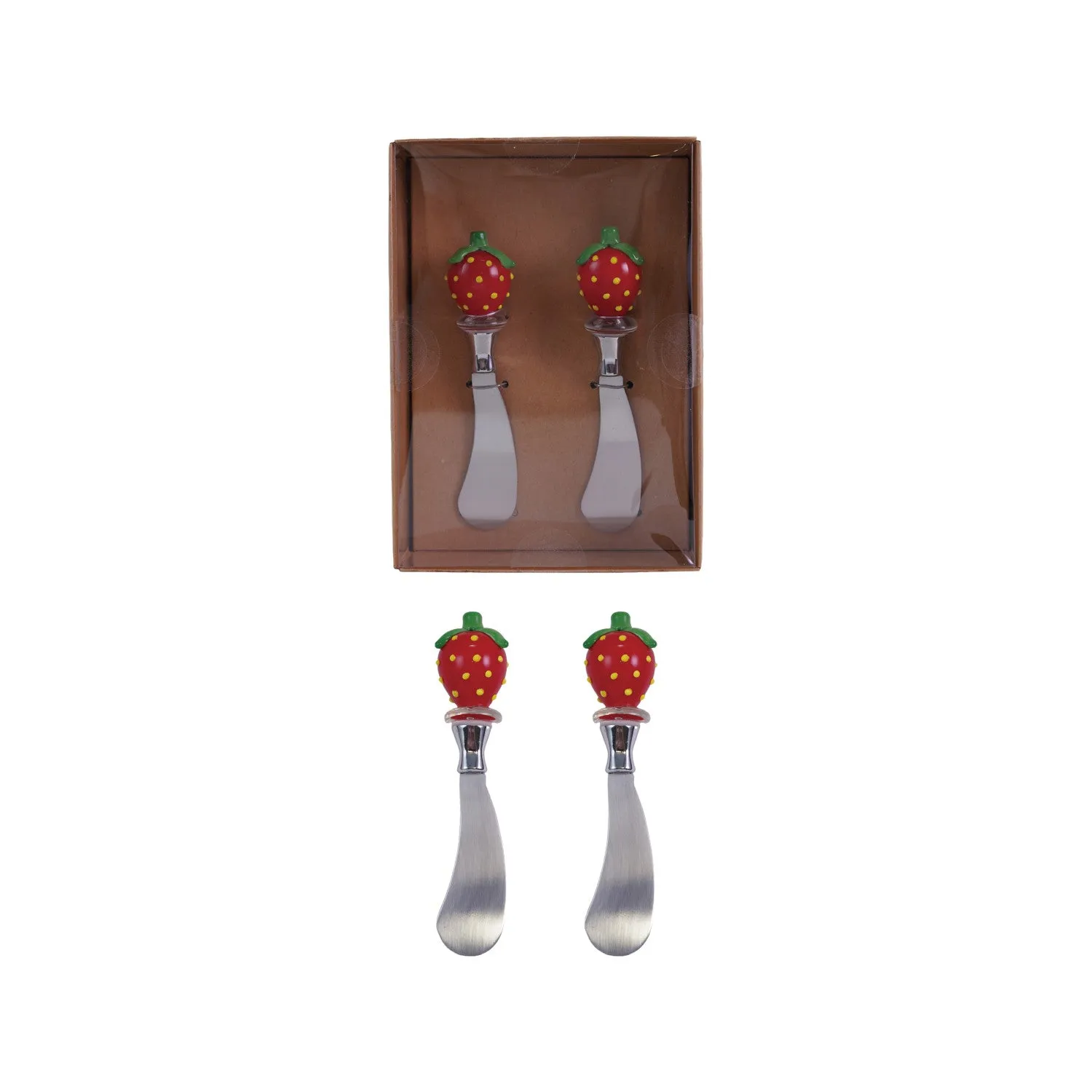 Strawberry Glass Canapé Knives