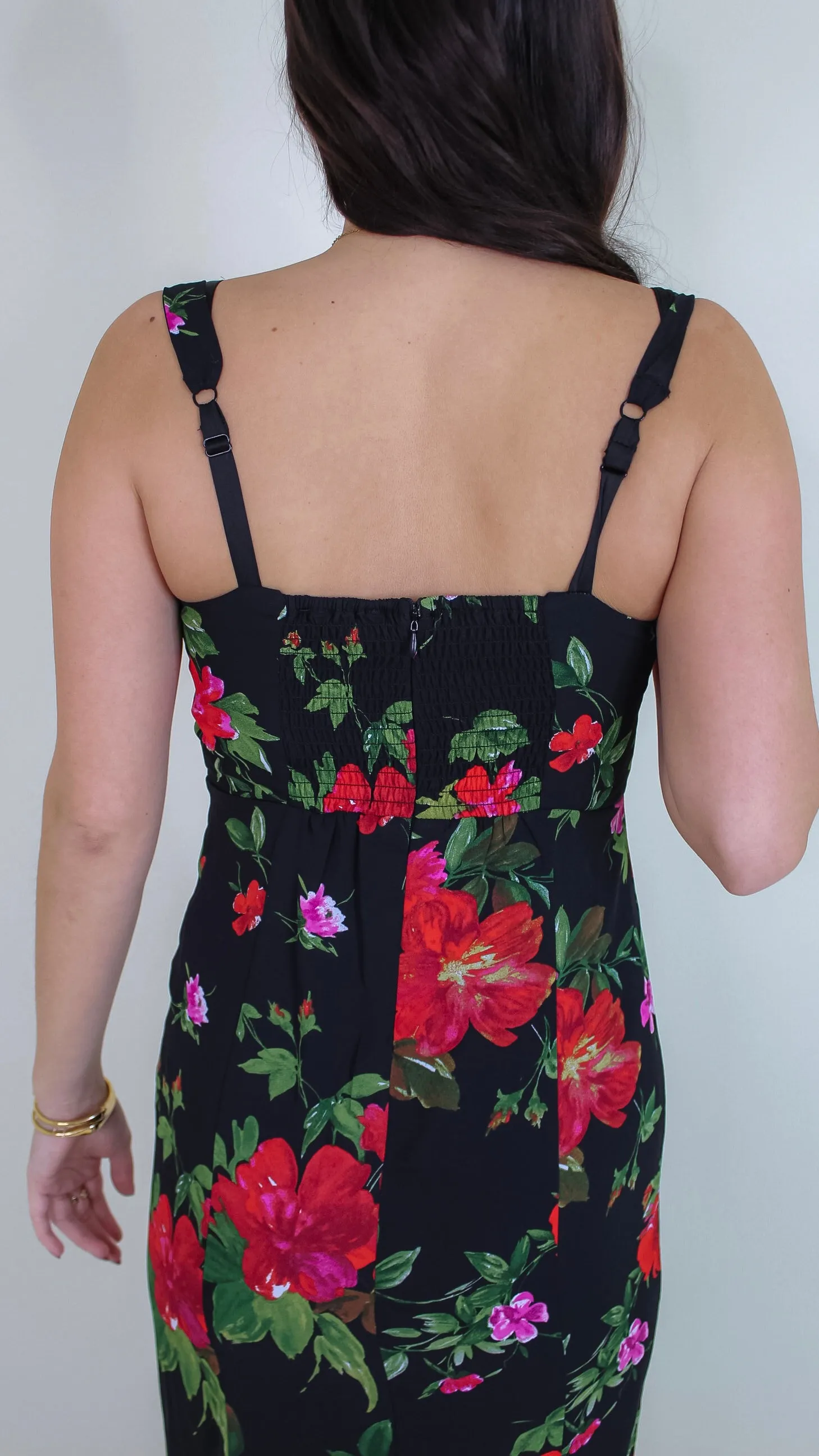 Sweet Talk Black Floral Dress