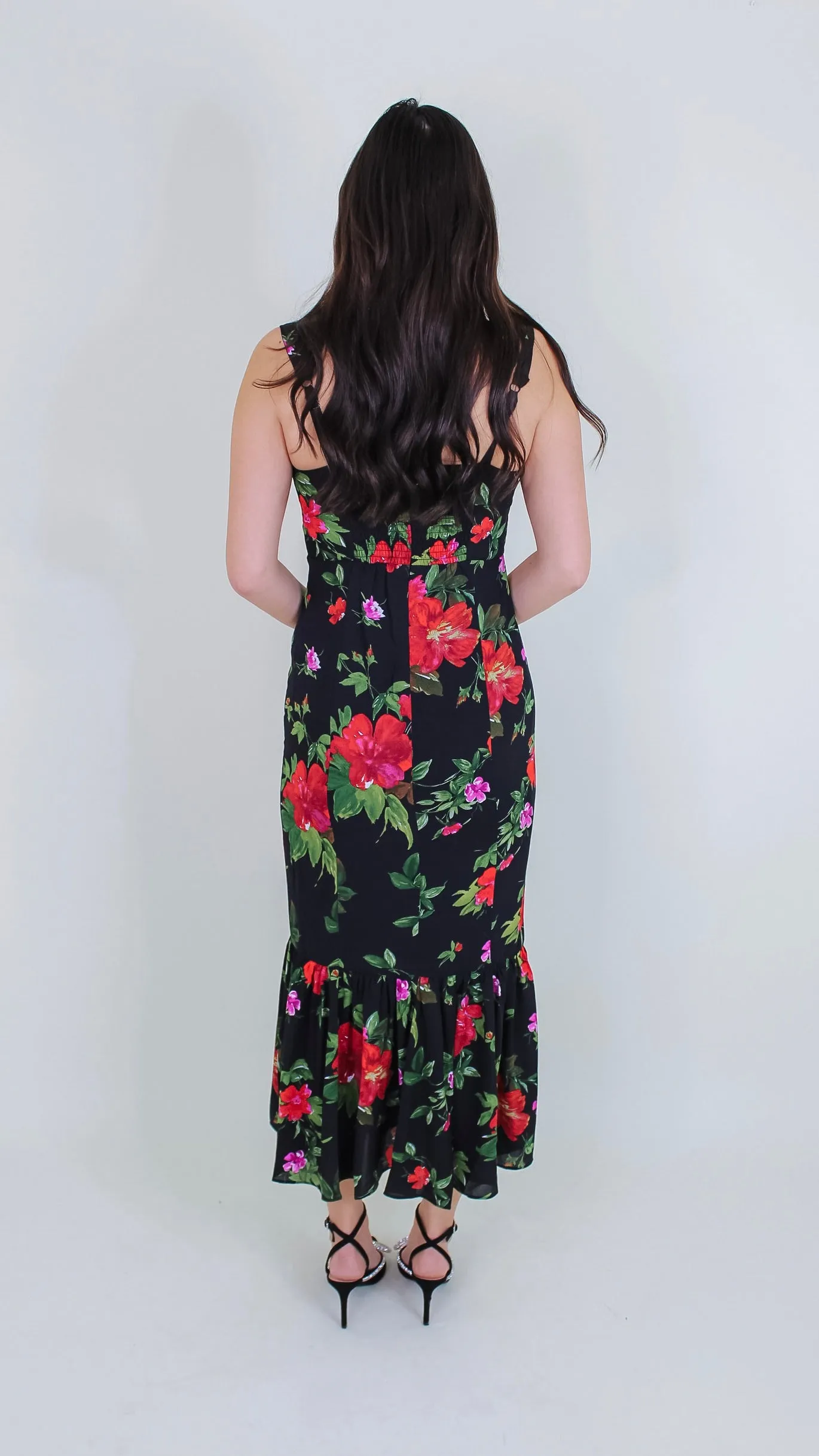 Sweet Talk Black Floral Dress