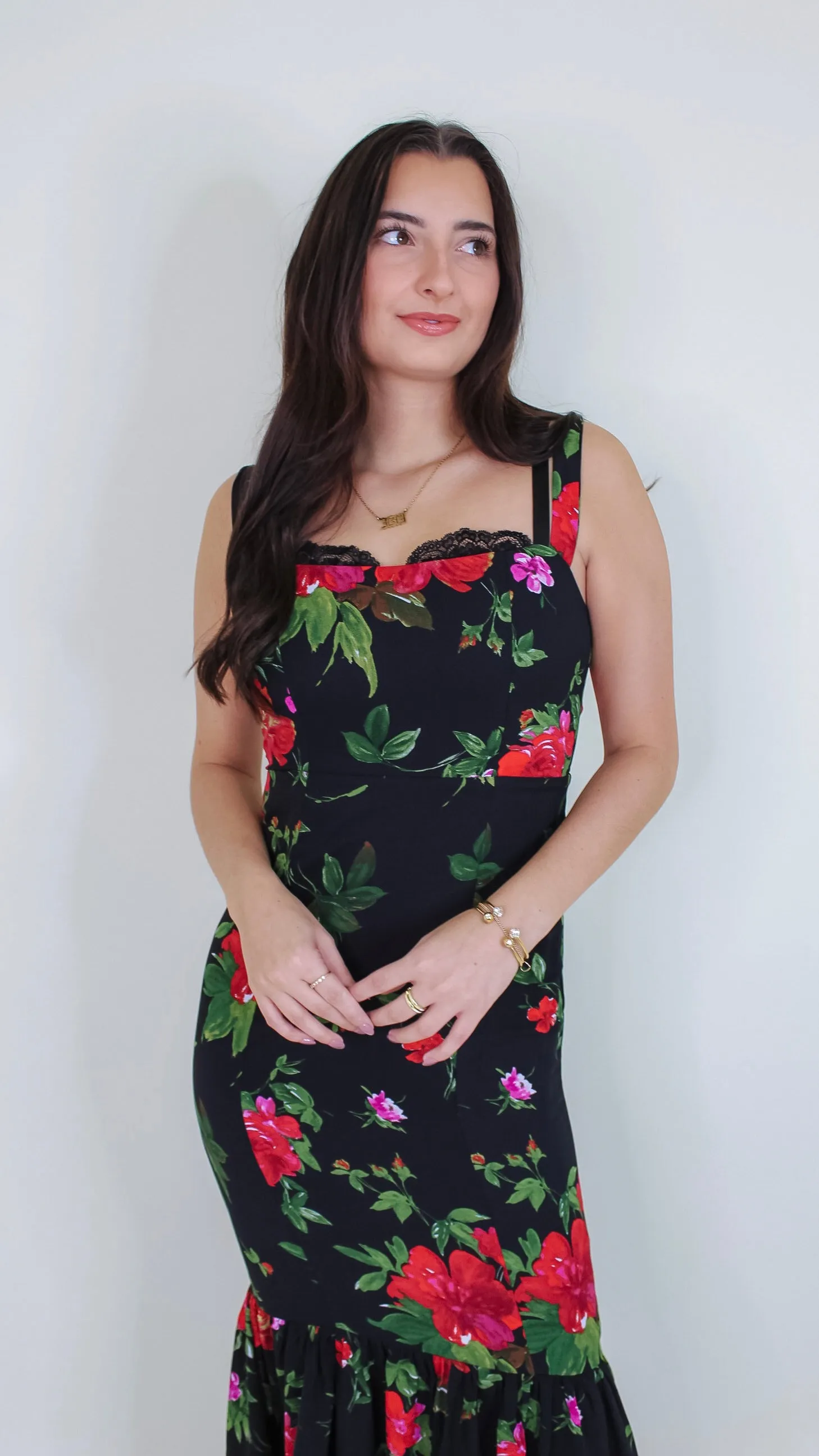 Sweet Talk Black Floral Dress