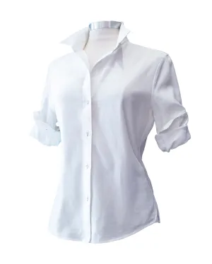 Tailored White Cotton Twill