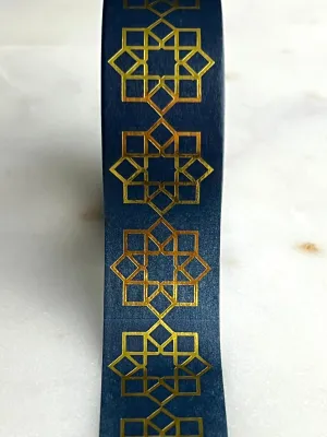Teal Blue Geometric Washi Tape