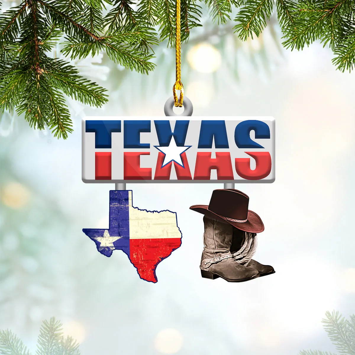 Texas - Shaped Ornament 07