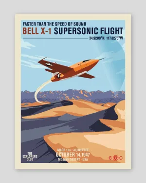 The Bell X-1 Supersonic Flight Poster