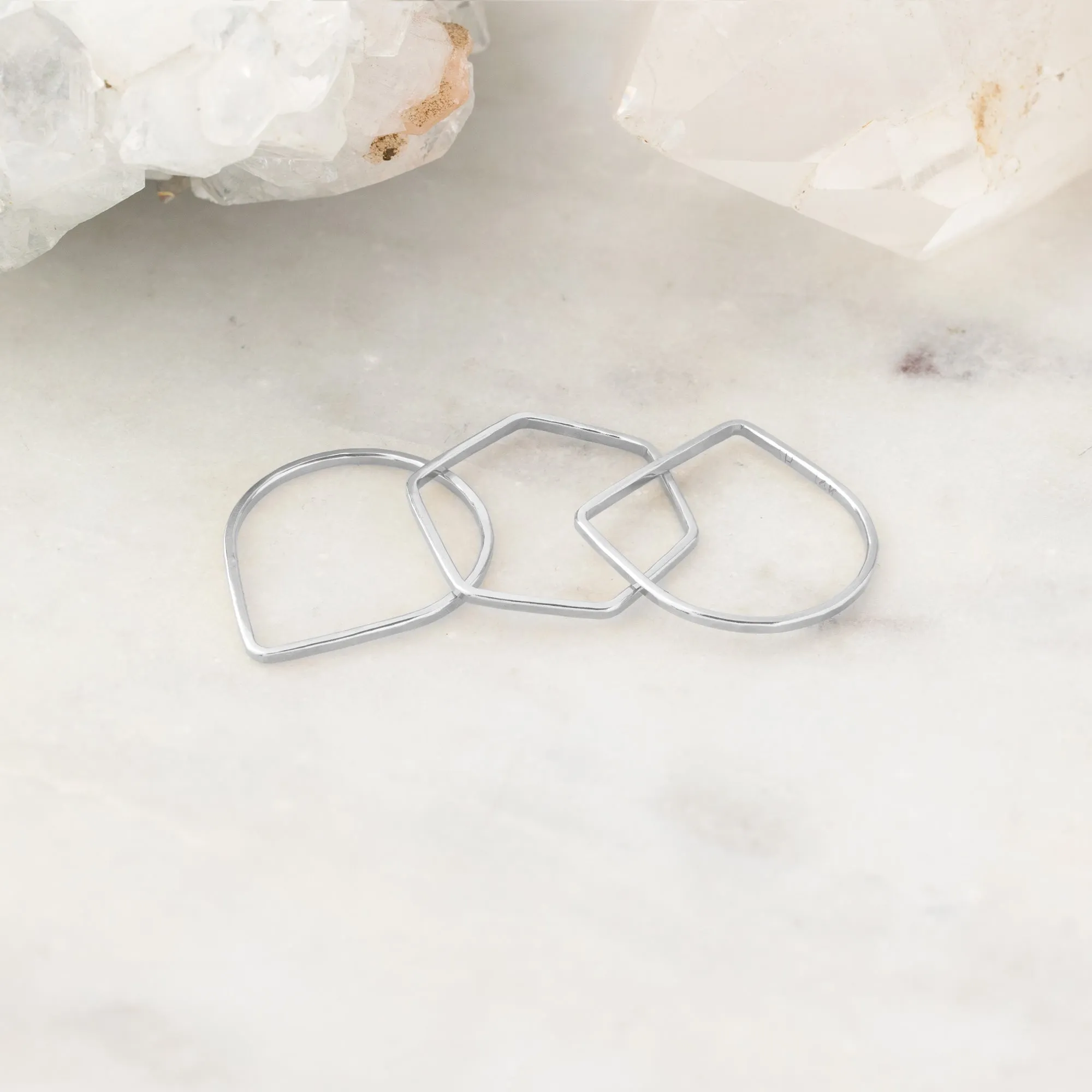 The Hex Stacking Ring | Sterling Silver