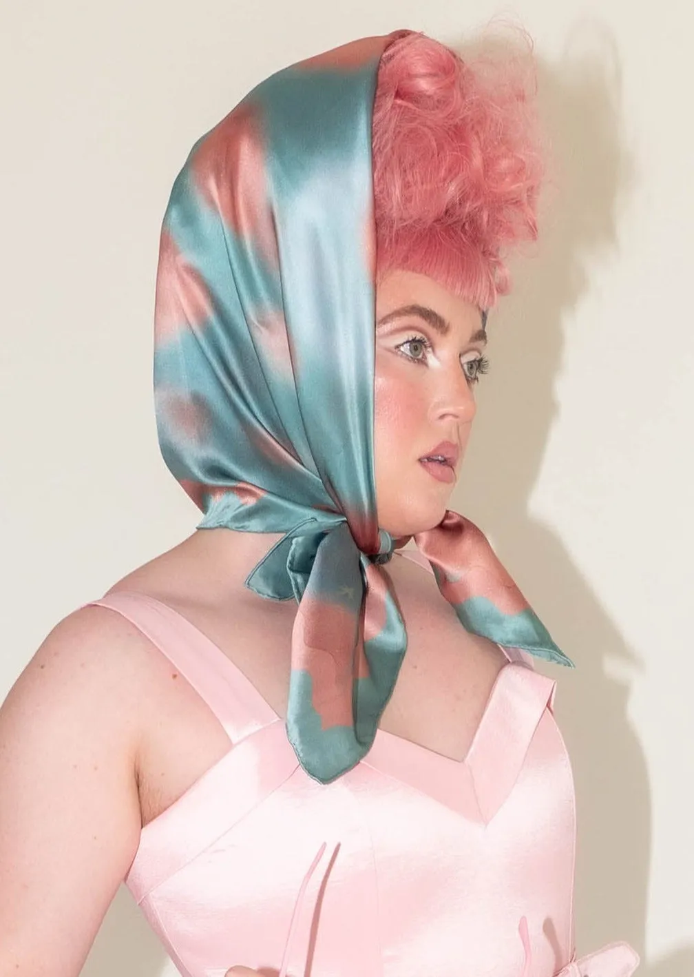 The Pink Cotton Candy Clouds Silk Charmeuse Scarf