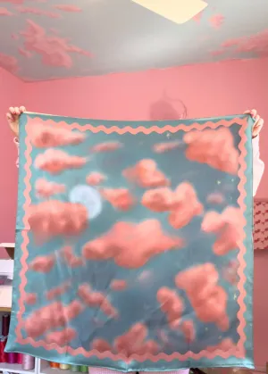 The Pink Cotton Candy Clouds Silk Charmeuse Scarf