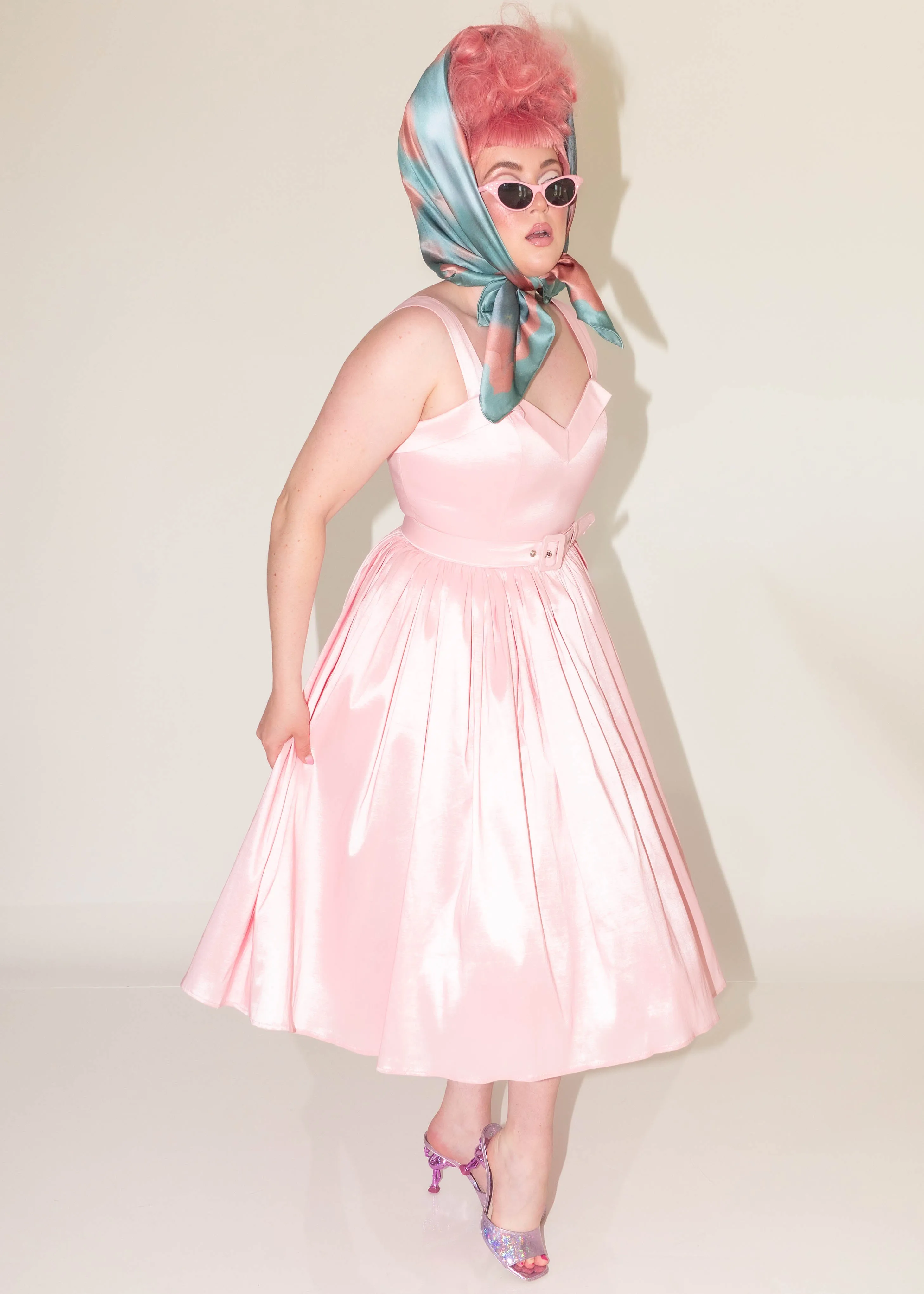 The Pink Cotton Candy Clouds Silk Charmeuse Scarf