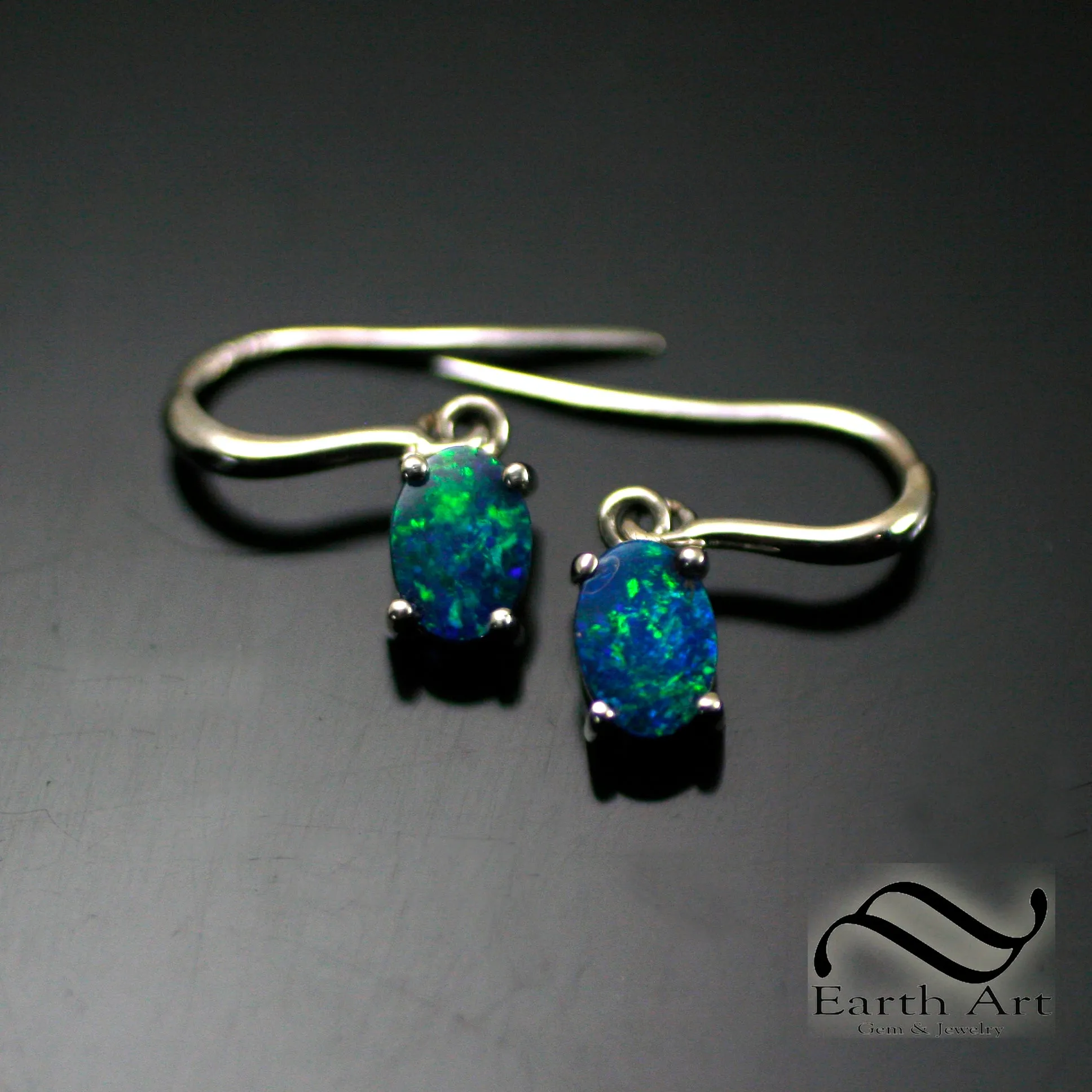 Timeless Boulder Opal Earrings Solid Sterling Silver or Gold