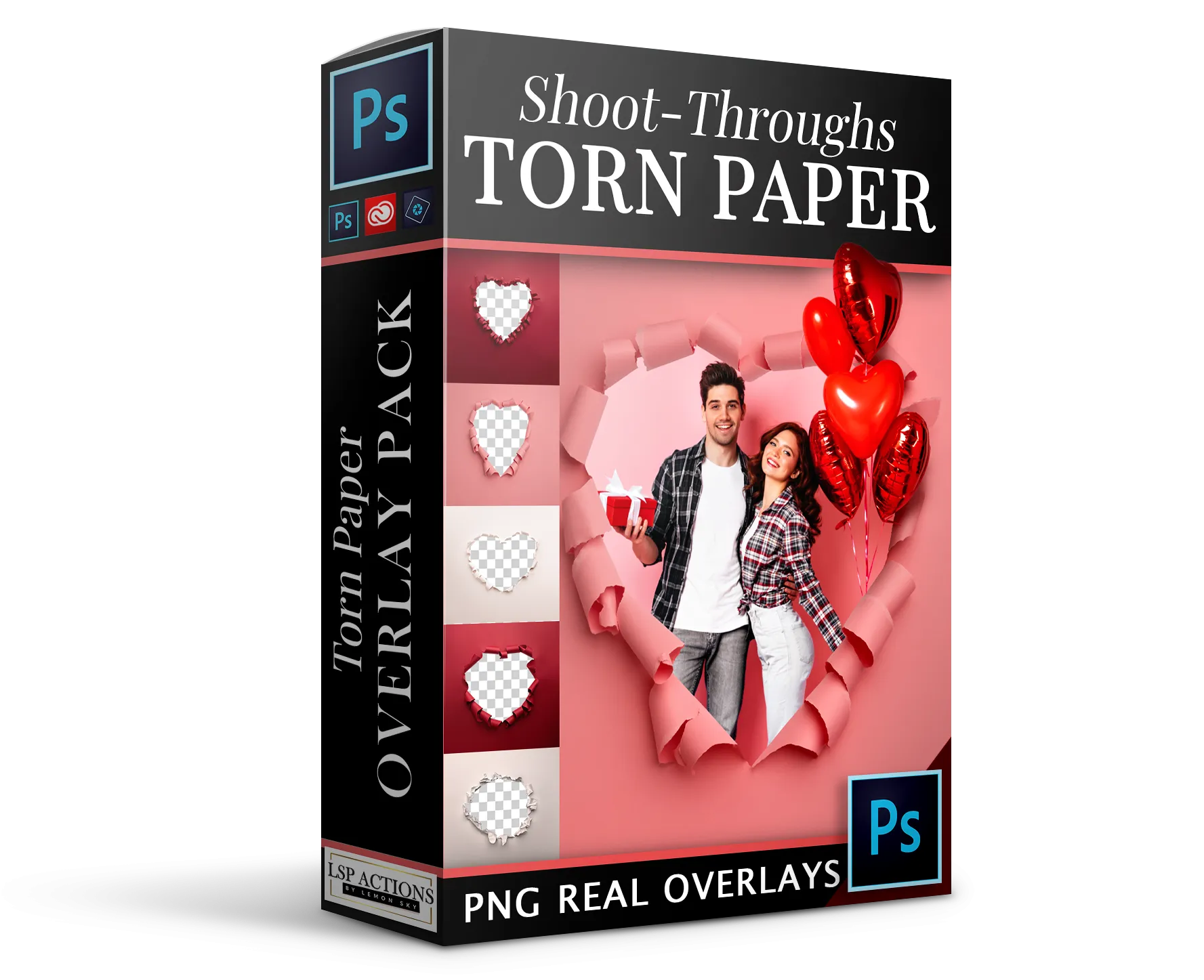 Torn Paper Shoot-Through Overlay Pack