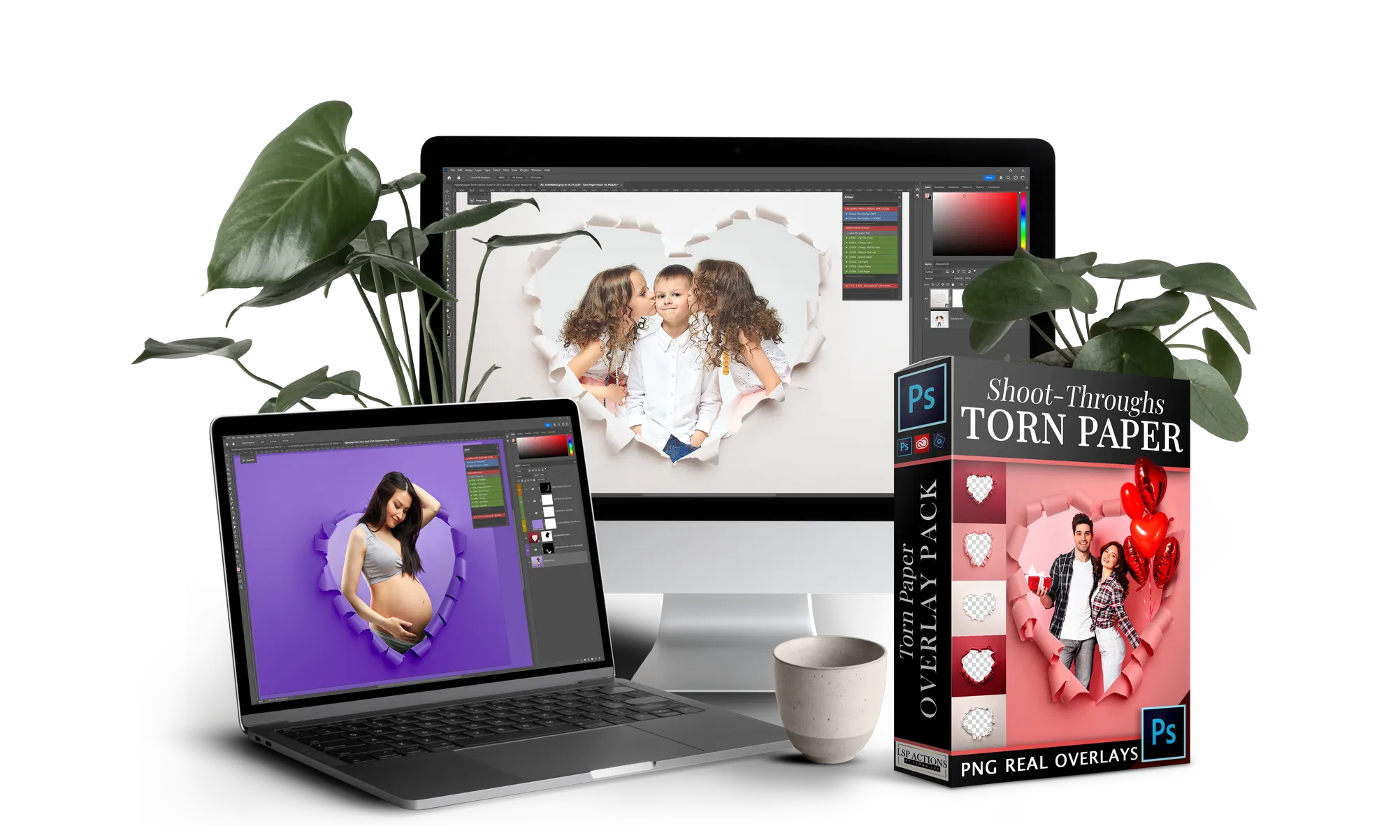Torn Paper Shoot-Through Overlay Pack