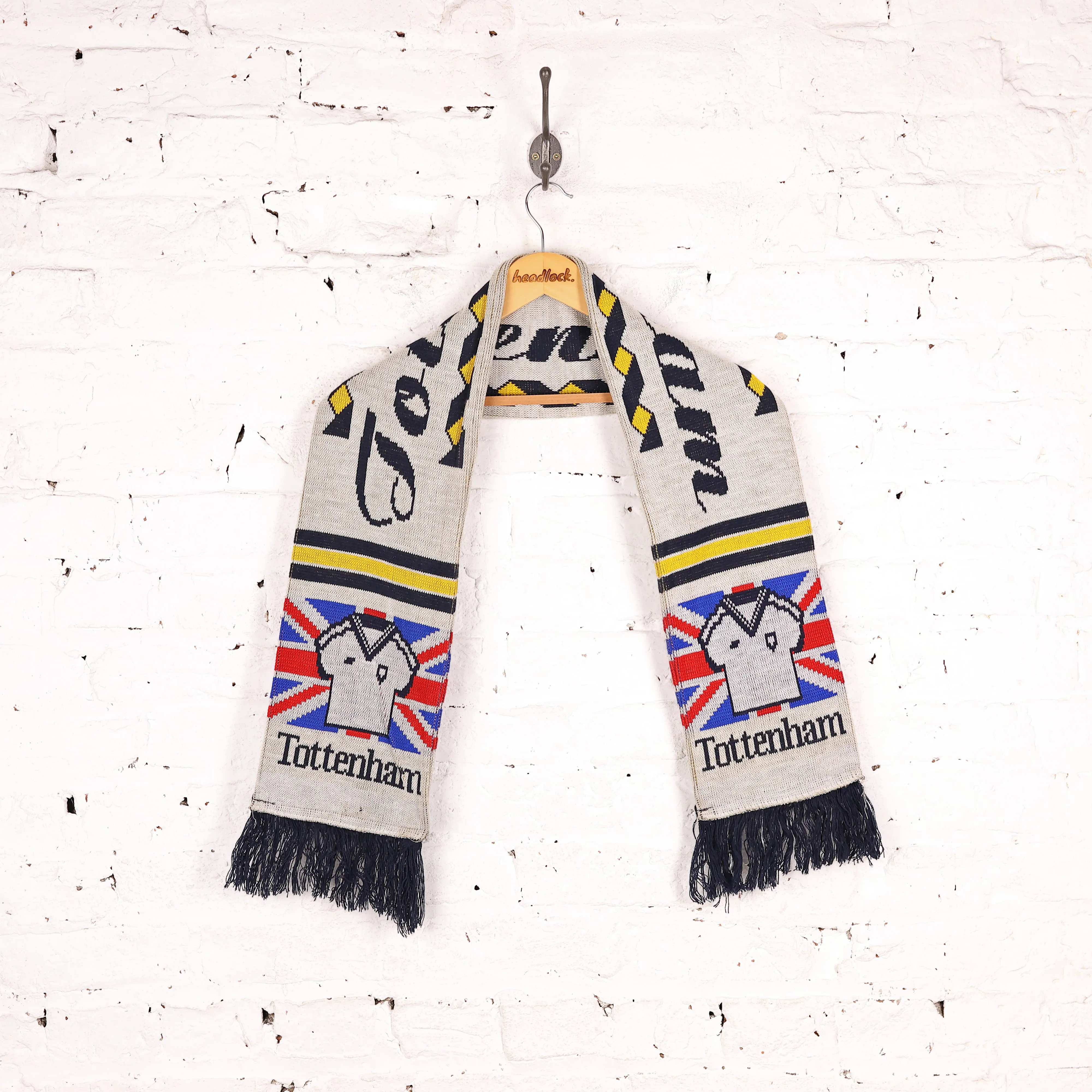 Tottenham Hotspur Spurs 90s Football Scarf - White - One Size