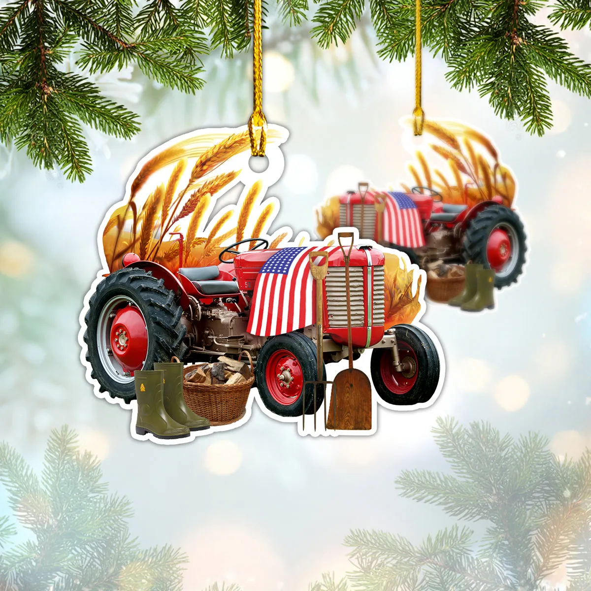 Tractor - Shaped Ornament 3979