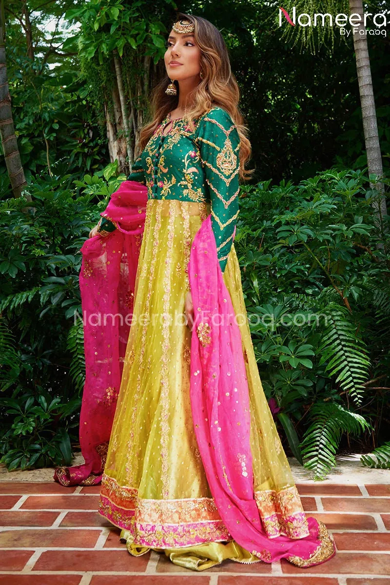 Traditional Bridal Frock Lehenga Dress Online #BS572